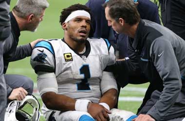 Cam Newton being examined after being hit vs New Orleans Saints: January 7th 2018